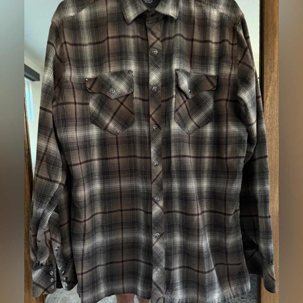 Kuhl Brown Plaid Shirt